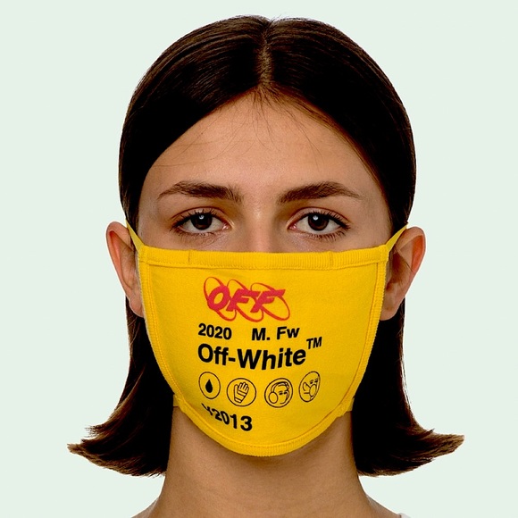 NWT Virgil Abloh Off White YELLOW INDUSTRIAL MASK - Picture 2 of 11